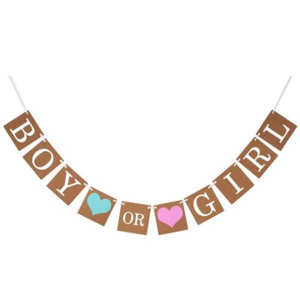 Gender Reveal Banner Factory - Boy or Girl Letter Paper for Baby Shower