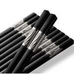 Metal Chopsticks Supplier - Black Chinese Reusable Non Slip Fiberglass
