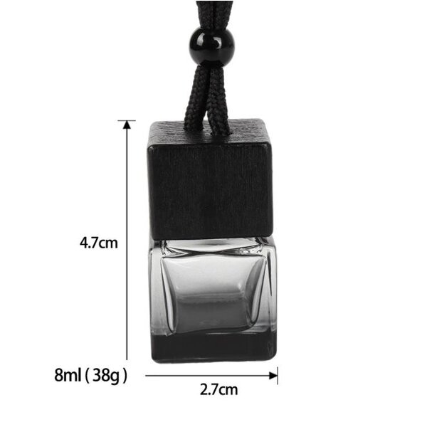 Wood Cap Glass Bottle Supplier - 8ml Black Empty Luxury Mini Classic