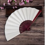 Large Folding Silk Fan Factory - 8/10inch Custom DIY Painting Chinese
