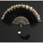 Lolita Feather Folding Fan Factory - Custom Sweet Girl Gothic Court Dance