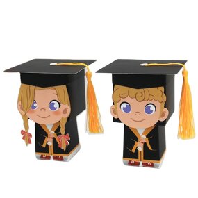 Cap-shaped Candy Box Supplier - Lovely Girl Boy Graduation Favor Party