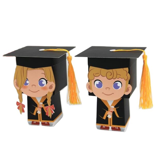 Cap-shaped Candy Box Supplier - Lovely Girl Boy Graduation Favor Party