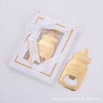 Gold Milk Bottle Opener Supplier - Baby Shower Return Gifts Baptism