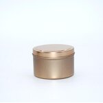 Metal Candle Tins Supplier - Custom Logo 2-8oz Round Rose Gold Matte