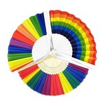 LGBT Bamboo Fan Factory - Rainbow Colorful Plastic Hand Held Gay Pride