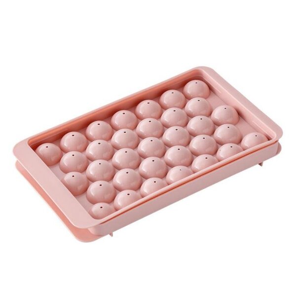Plastic Ice Cube Tray Supplier - New Arrivals Round with Lid Ice Ball