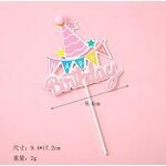 Happy Birthday Cake Topper Supplier - Multi Colors Paper for Baby First