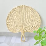 Bamboo Raffia Hand Fan Supplier - Natural Color Summer Traditional Chinese