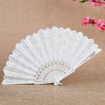 Spanish Style Hand Fans Supplier - Colorful Lace Floral Plastic Folding