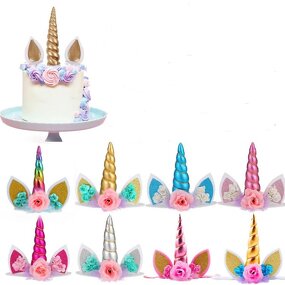Unicorn Cake Topper Supplier - Wholesale Handmade Happy Birthday Decoration
