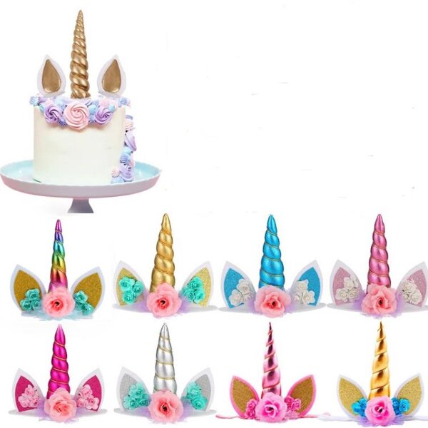 Unicorn Cake Topper Supplier - Wholesale Handmade Happy Birthday Decoration