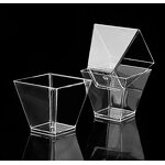 Plastic Dessert Cup Supplier - 9OZ 270ml Clear Square Disposable Festival