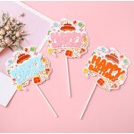 Happy Birthday Cake Topper Supplier - Multi Colors Paper for Baby First
