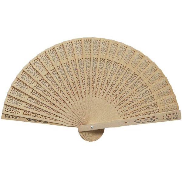 Carved Wood Folding Fan Supplier - Fashion Wedding Fragrant Party Gift