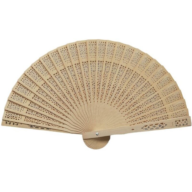 Carved Wood Folding Fan Supplier - Fashion Wedding Fragrant Party Gift