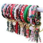 Christmas Keychain Manufacturer - Custom Snowflake Tassel Bracelet for Women