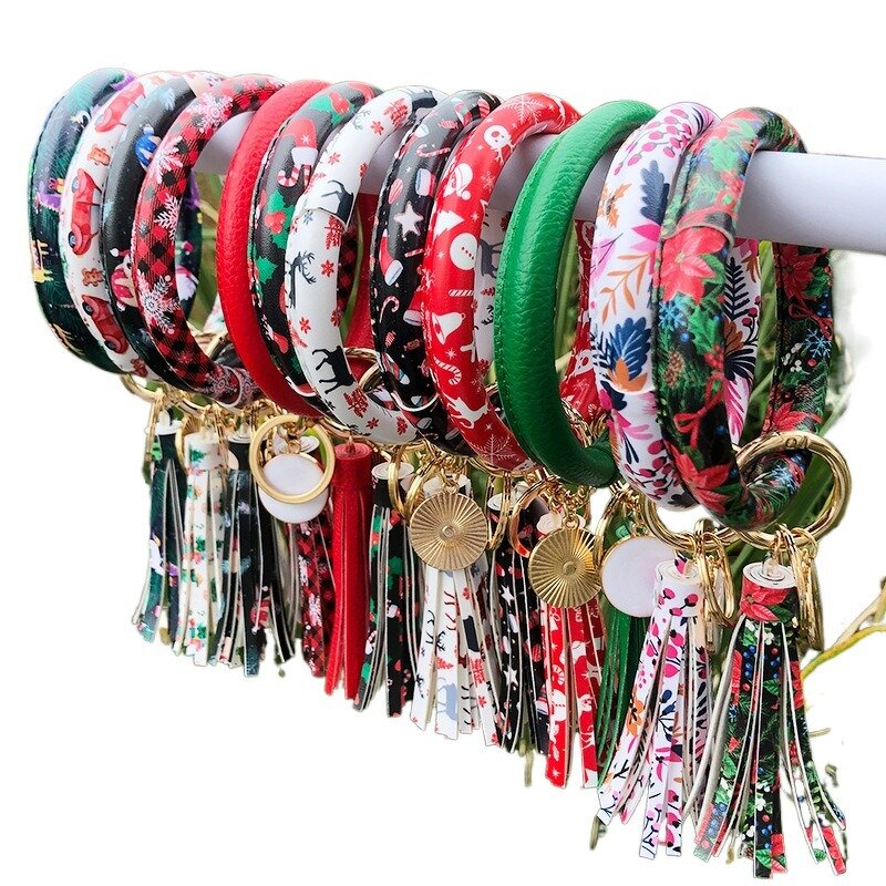 Christmas Keychain Manufacturer - Custom Snowflake Tassel Bracelet for Women