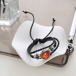 Sports Bracelet Supplier - Wholesale Custom Logo Woven Leather Bangle