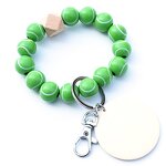 Wooden Bead Bracelet Keychain Supplier - Custom Monogram Sports Wristlet