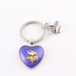 NFL Keychains Supplier - Bulk Heart Shape Metal Team Logo
