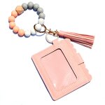 Silicone Bead Bracelet Keychain Manufacturer - Custom Leather Tassel Card Holder