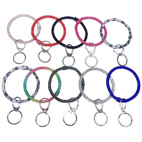 Rhinestone Bracelet Keychain Supplier - Wholesale Sparkling Sports Key Ring