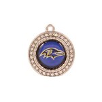 NFL Charms Factory - Custom Round Rhinestone Team Logo Pendant