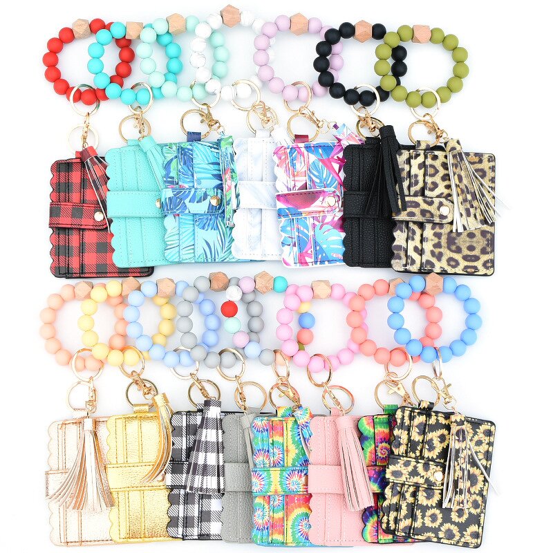 Rubber Bead Bracelet Keychain Supplier - Custom Card Holder Wristlet