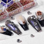 Rhinestone Nail Charms Factory - Bulk 6 Grid Boxed Nail Decoration