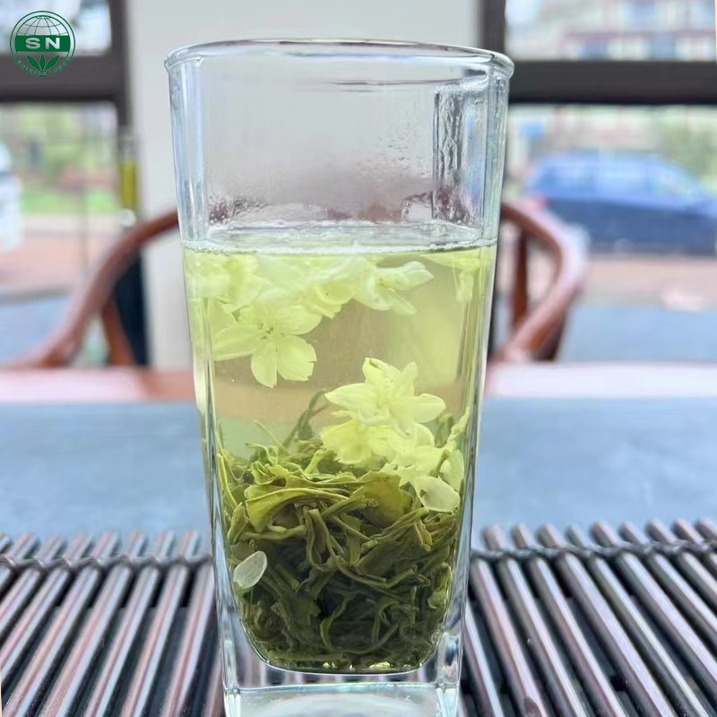 SN ISO9001 Loose Jasmine Green Tea Shining Jasmine Bud Dried Flower Tea Health Tea in Bag or Box Packaging