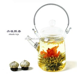 SN ISO9001 Shiningherb Compressed Mini Teaballs  Chinese Organic Blooming Tea  Chinese Flowering Tea