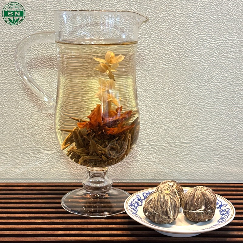 EU ISO Free Sample Handmade Blooming Organic Flower Fairy Jasmine Flavored Tea