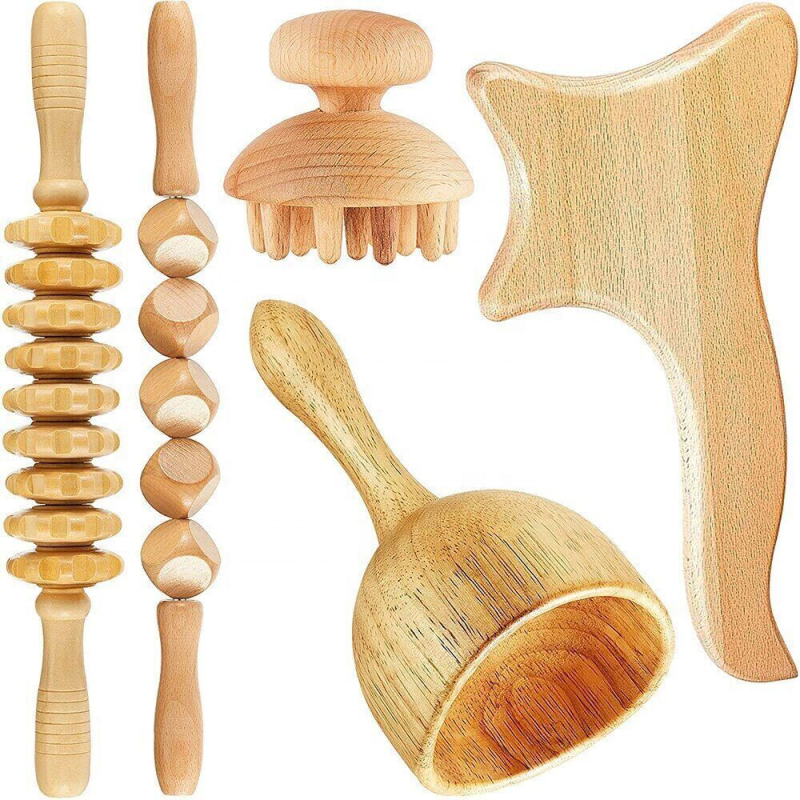 Wood Massage Set Factory - OEM Relaxing Pain Relief Traditional Cellulite