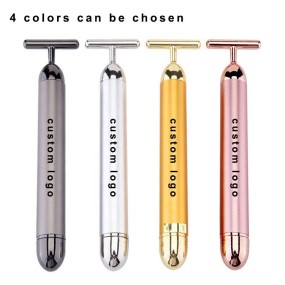 24k Gold Facial Massager Manufacturer - OEM T Shape Energy Beauty Bar Home Use
