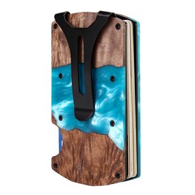 Resin Wood Card Holder Manufacturer - New Custom Minimalist RFID