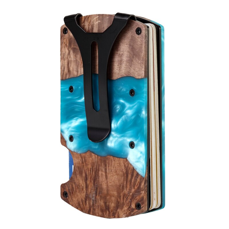 Resin Wood Card Holder Manufacturer - New Custom Minimalist RFID