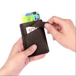 Push Button Card Holder Factory - New Fashion Leather Credit Rfid Wallet