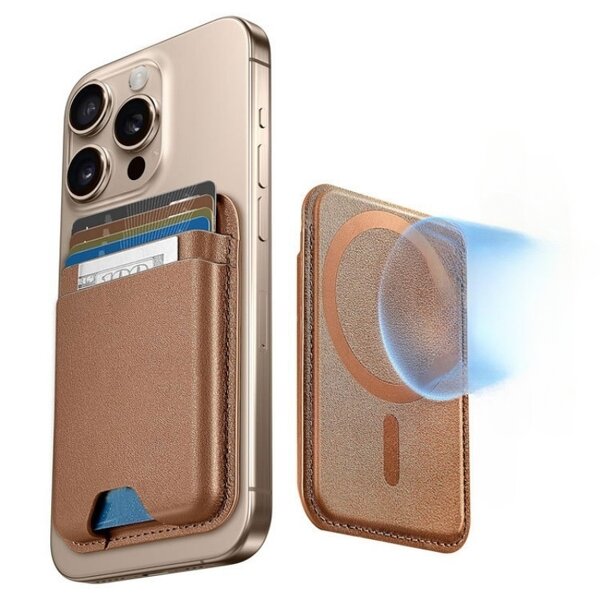 Double Layer Card Holder Factory - Slim Foldable Pu Leather Magneto