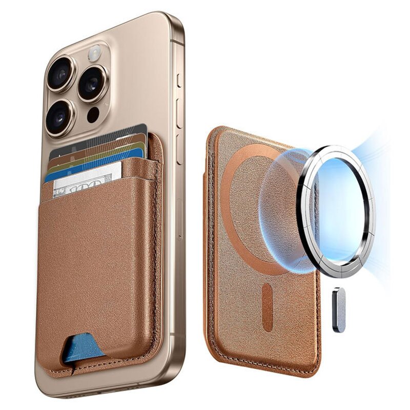 Magnetic Card Bags Supplier - New Portable Cell Phone Leather