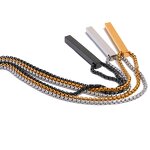 Long Square Pendant Manufacturer - JINYOU 5023 Gold Silver Black Stainless Steel