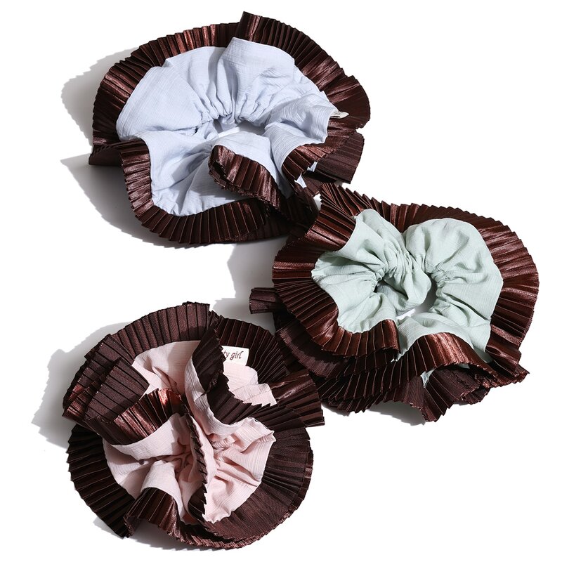 Hair Scrunchies Supplier - JINYOU 0021 New Style Oversize Black Red Satin