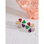 Acrylic Flower Earrings Supplier - JINYOU 2261 Colorful Plant Charm Stud