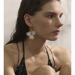 Resin Flower Earrings Manufacturer - JINYOU 3874 Summer Popular White Resin