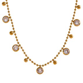 Luxury Zirconia Set Supplier - JINYOU 1204 Waterproof Cubic Zirconia Chain