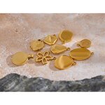 Flower Heart Pendant Manufacturer - JINYOU 0009 Stainless Steel DIY Making