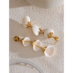 Natural Shell Drop Earrings Supplier - JINYOU 5166 New Arrivals Stainless Steel