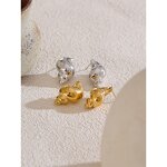 Conch Shape Stud Earrings Manufacturer - JINYOU 5129 New Arrival Waterproof PVD