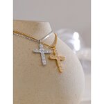 Cross Pendant Necklace Manufacturer - JINYOU 5210 New Arrival 18K Gold Plated