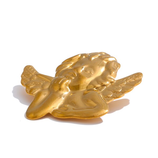 Cherub Brooch Supplier - JINYOU 4523 Fashion Design Metal Cute Shape PVD